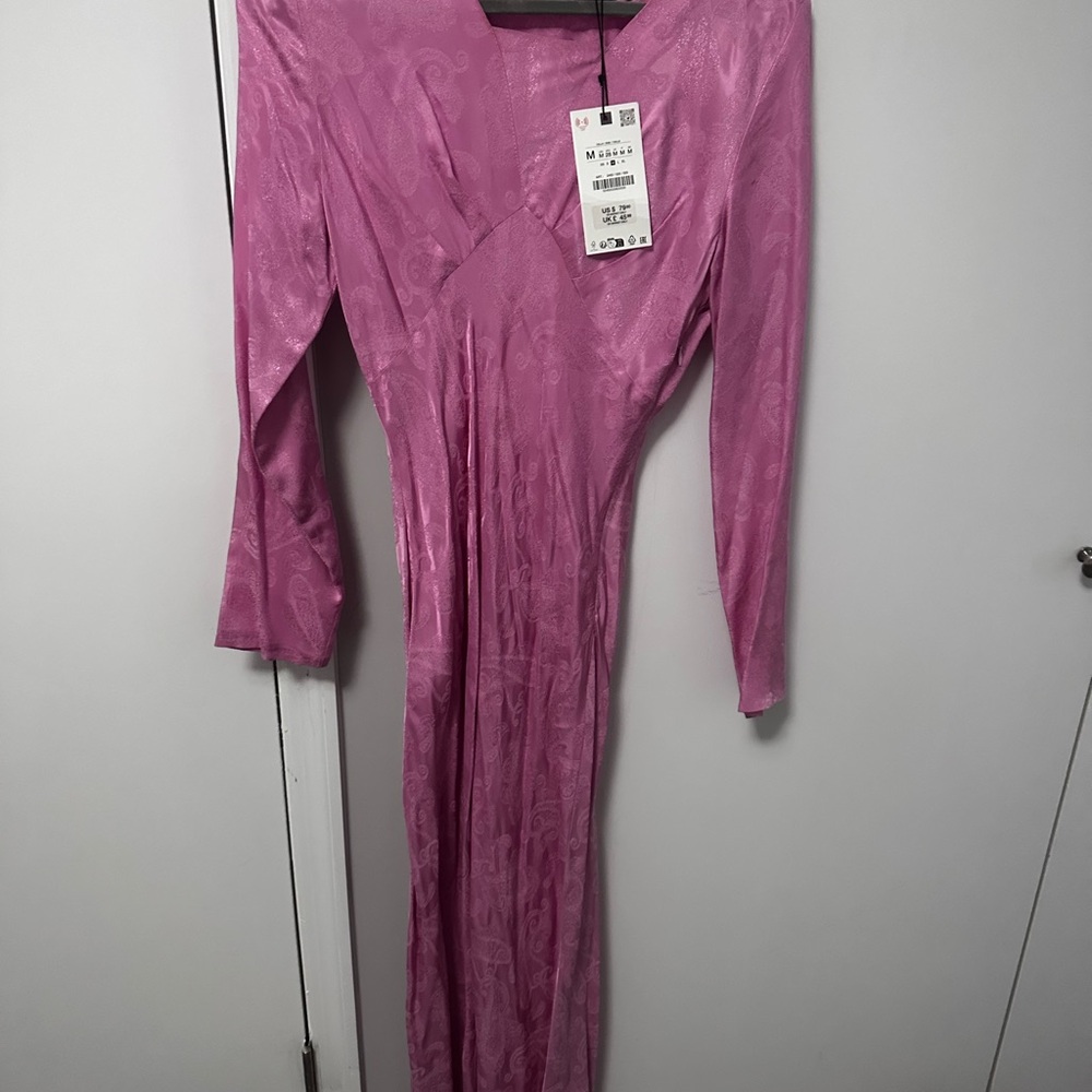 Zara Vibrant Pink Maxi Dress